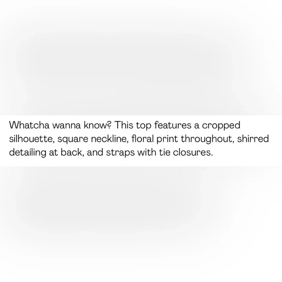 NEW Nasty Gal Floral We Know Tie Crop Top Size 4 - Picture 5 of 5